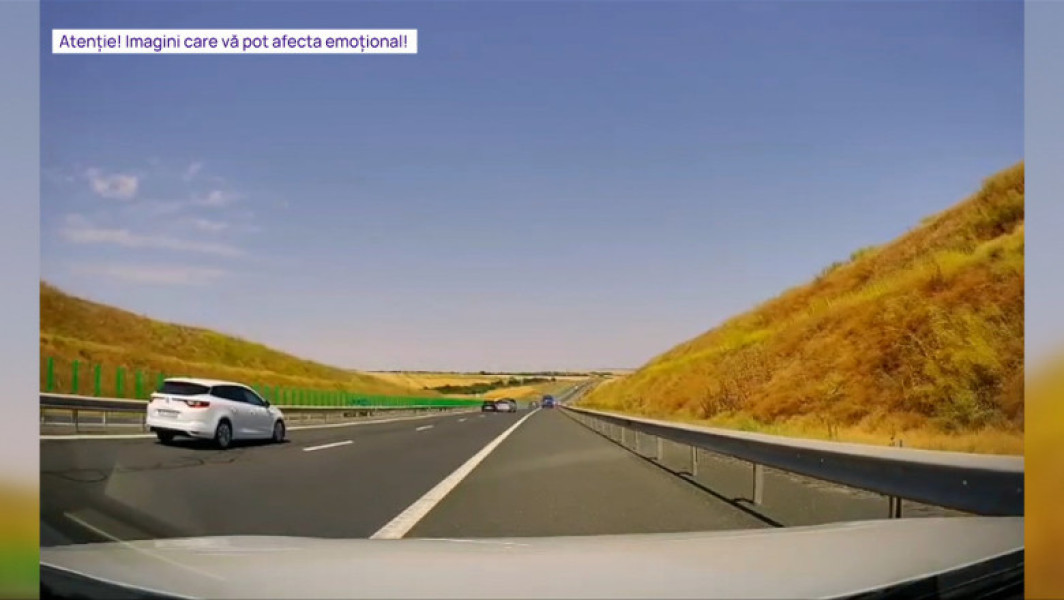 Video Momentul impactului din carambolul de pe Autostrada Soarelui. Imagini surprinse de o cameră de bord
