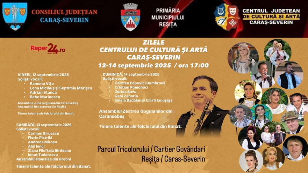 Reșița găzduiește Zilele Centrului de Cultură și Artă Caraș-Severin, ediția a II-a